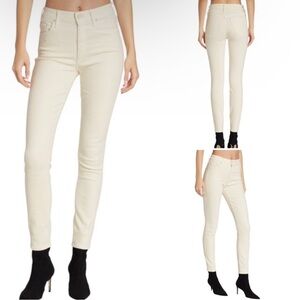 Mother The Looker Crop Jeans Sexy Just Walked Into Town Cream Cool Ivory Sz 25